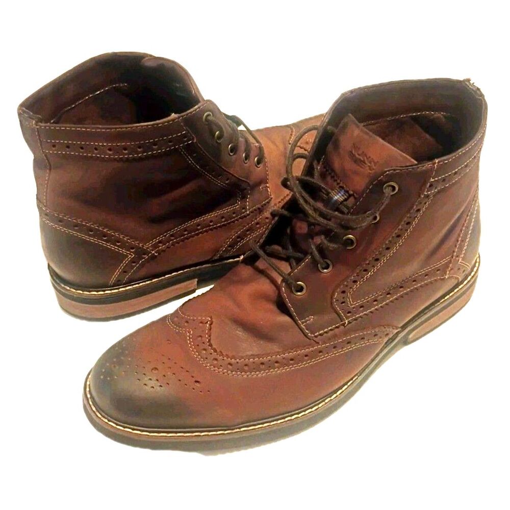 Nunn Bush Odell 2 Mens Dress Boots Size-11 Wingtip Walking Comfort Technology